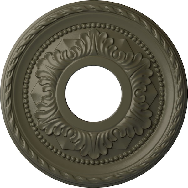 Ekena Millwork Palmetto Ceiling Medallion (Fits Canopies up to 4 7/8"), 12 1/8"OD x 3 1/2"ID x 1"P, Witch Hazel CM12PMWHF - main